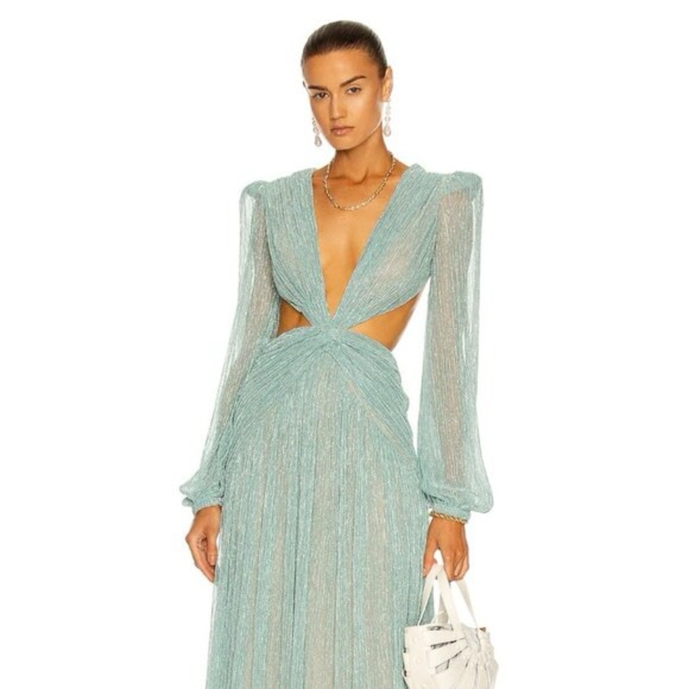 PatBO Sea Foam Cutout Gown